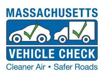 Massachusetts Vehicle Check - Cleaner Air, Safer Roads official logo